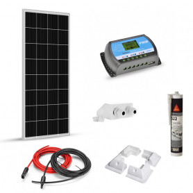 kit solaire 200w 12v pwm camping car caravane bateau