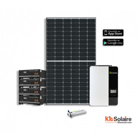 kit solaire 6000w autonome growatt 5kw 48 230v batterie lithium 6kwh