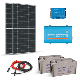 kit solaire 800w autonome 800va24v 230v stockage 3000wh victron energy