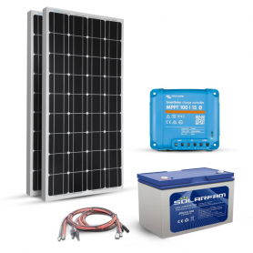 kit solaire autonome 200w 2 x 100w mppt stockage 1200wh victron energy