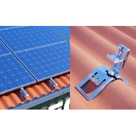 kit fixation 1 panneau solaire en paysage tole ondulee esdec