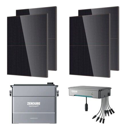 zendure kit de stockage 2000w batterie ab2000 et hyper 2000 panneaux 500w dmegc biface prd2