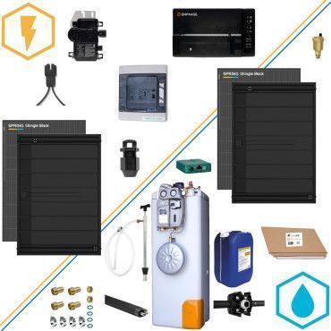 kit solaire autoconsommation hybride photovoltaique et thermique 100 spring plug play prd2