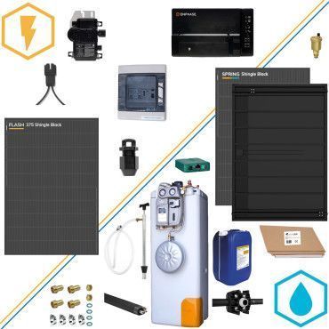 kit solaire autoconsommation hybride photovoltaique et thermique plug play prd2