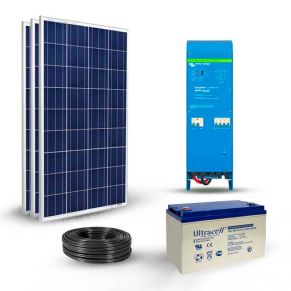 kit solaire 450wc 230v autonome stockage 2 4kwh victron energy